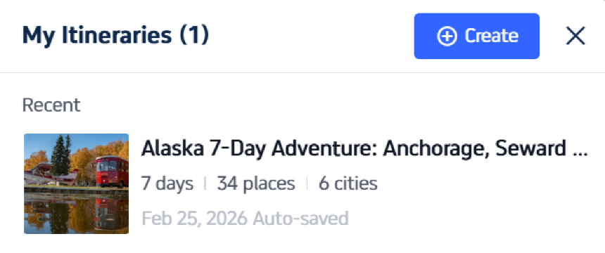 Viewing my itineraries with Trip.com