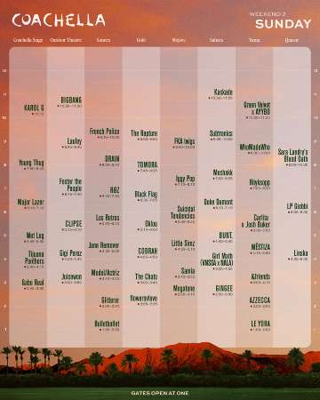 Coachella 2026: Latest Lineup & Week 2 Schedule