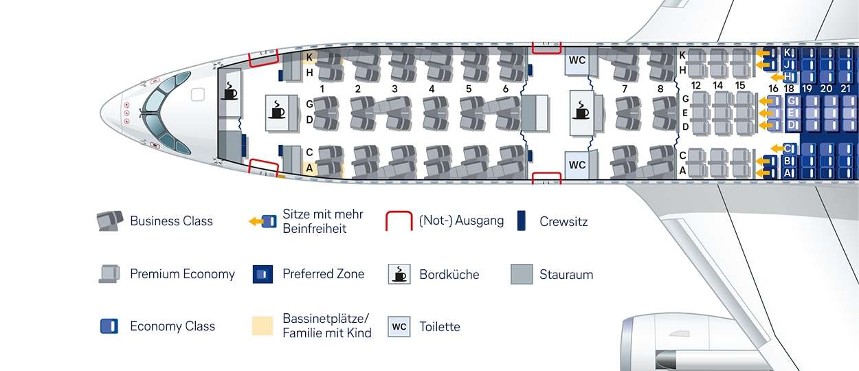 A350-900 Seat Map