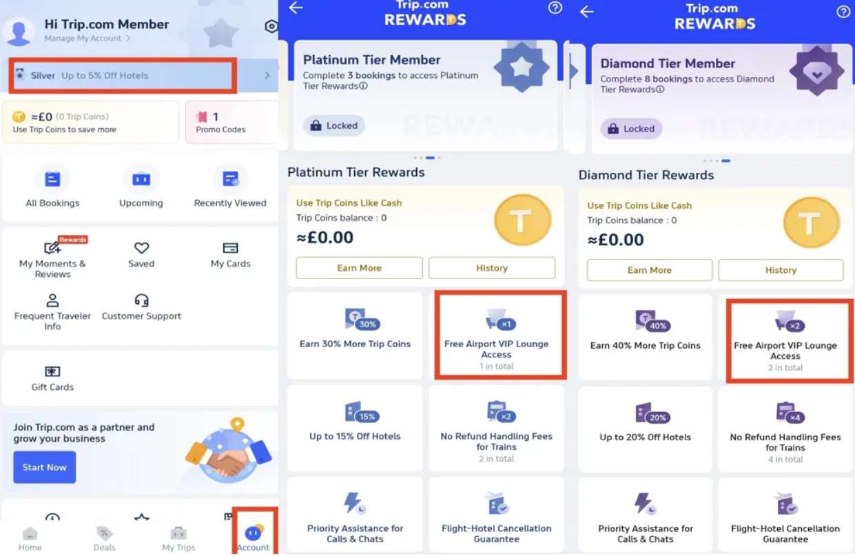 How to Get Trip.com VIP Lounge Access | Check Your Membership Level