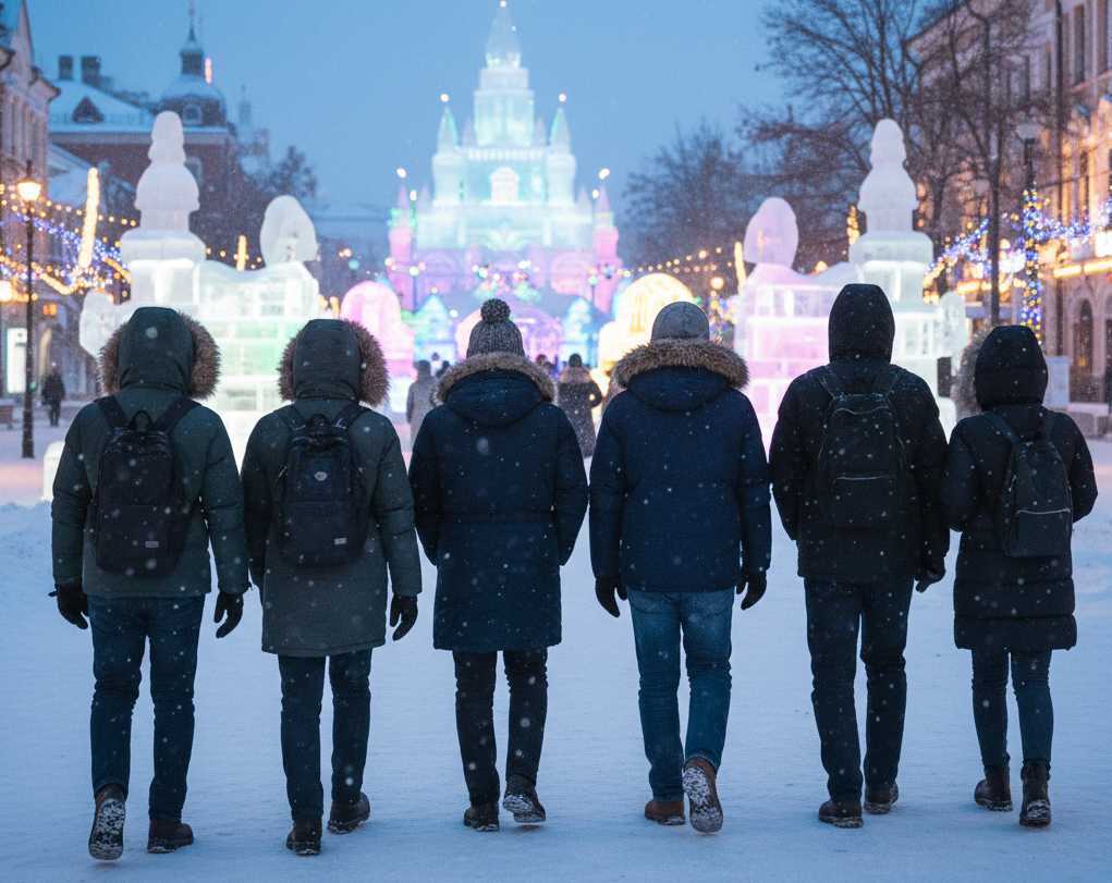 people wearing winter clothes