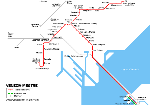 แผนที่รถไฟใต้ดินเวนิส