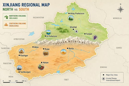 Xinjiang Regional Map