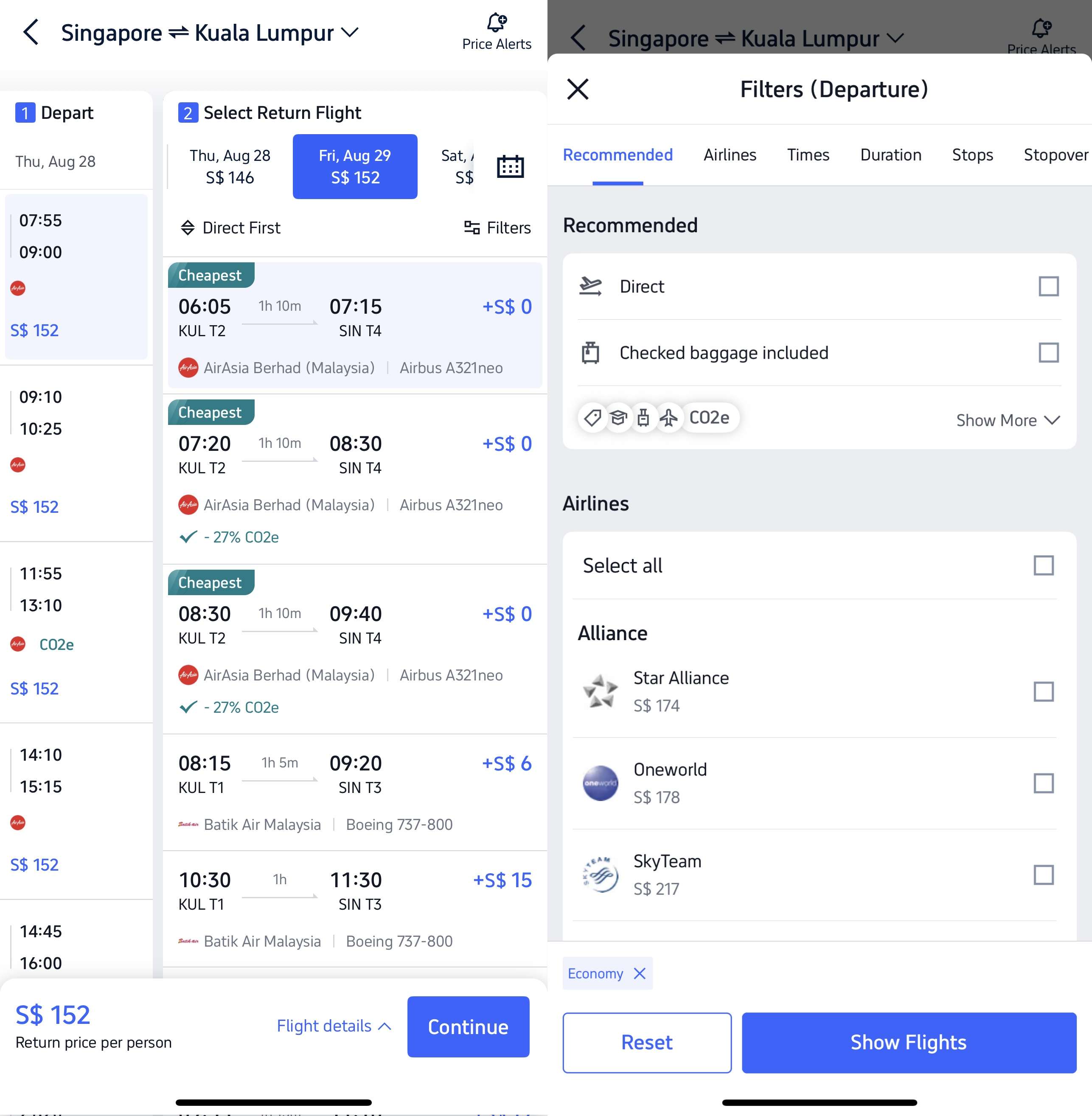 Compare Options on Trip.com App