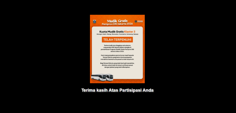 mudik gratis pemprov dki jakarta
