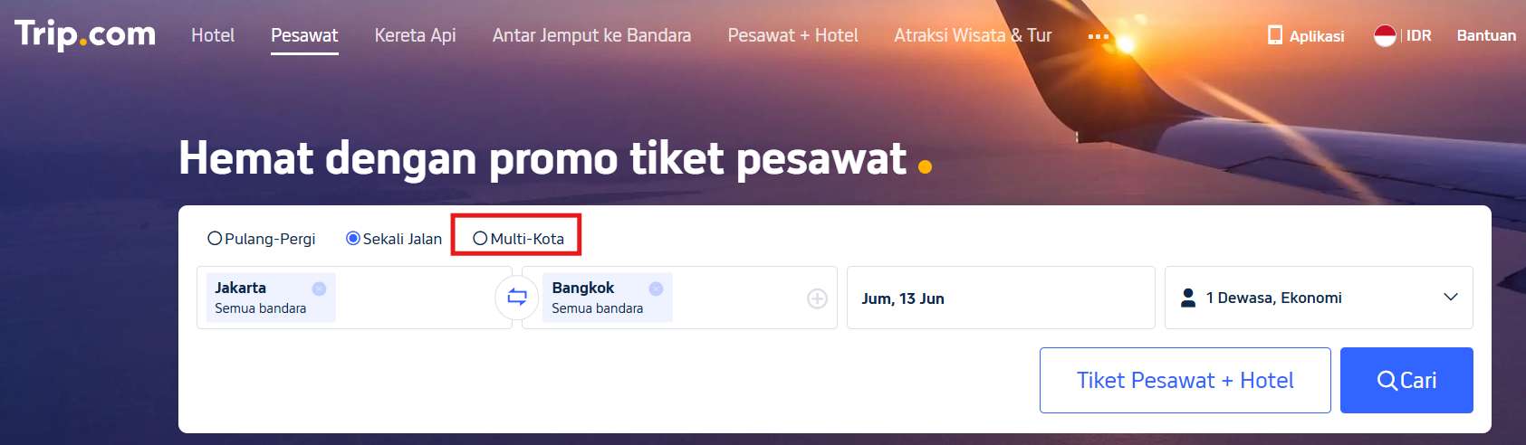 Pilih Opsi Beberapa Kota pada Pemesanan Tiket Pesawat