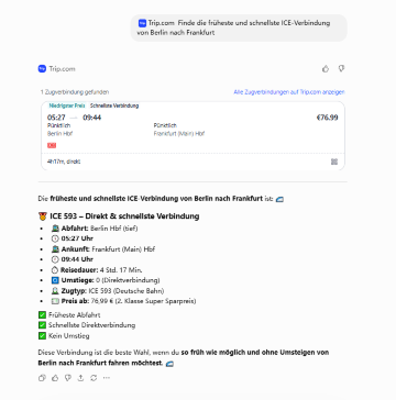 Trip.com App in ChatGPT nutzen