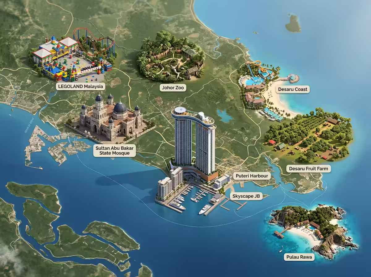 Johor Attractions Map