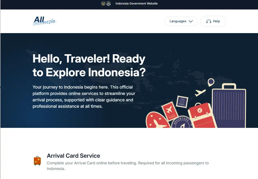 Indonesia Arrival Card | E-CD