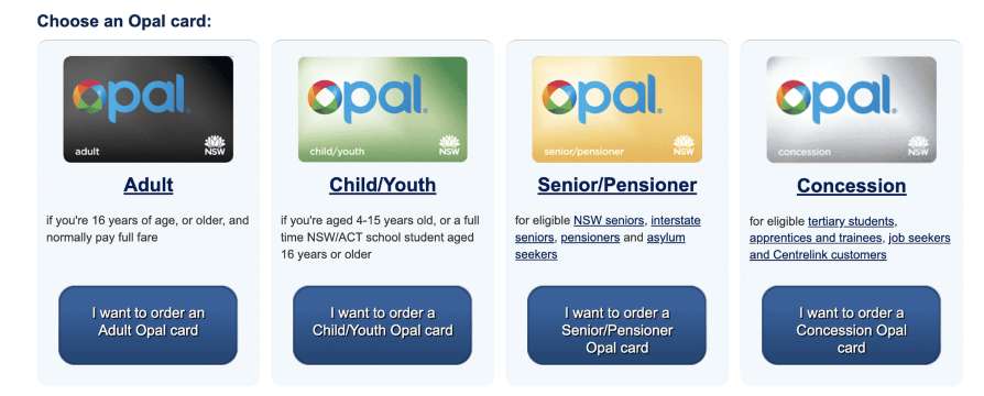 Sydney Transport Card: Opal Card