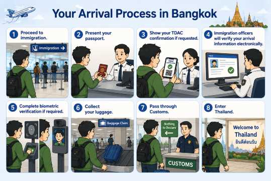 Arrive at airport