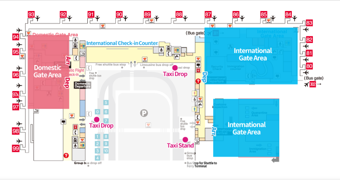 Taxistand am Flughafen Kansai – Ab in die Stadt
