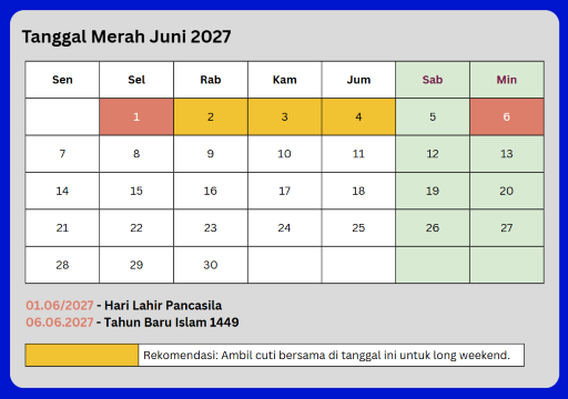 hari libur nasional 2027 juni
