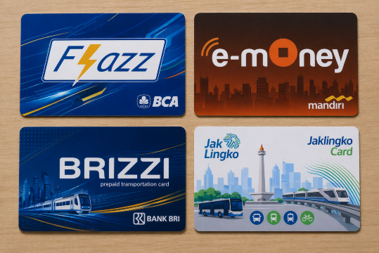 make the picture of flazz, e-money, brizzi and Jaklingko card