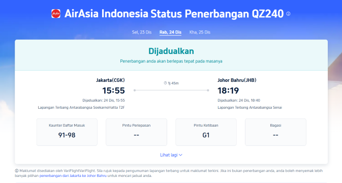 Cara Memeriksa Status Penerbangan Secara Real-Time | Trip.com