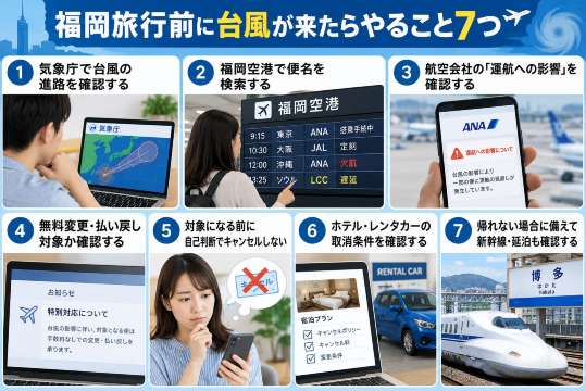 福岡旅行前に台風が来たらやること7つ