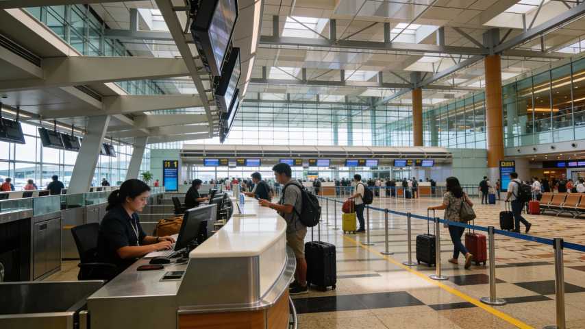 check in counter of changi airport