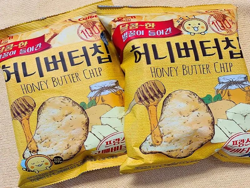 韓国のグルメ：ハニーバターチップス