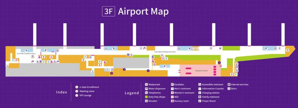 แผนผังสนามบินไทจง ชั้น 3