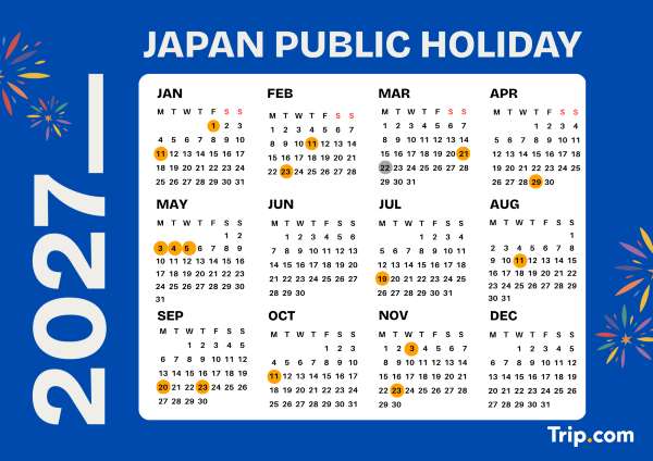 Japan Public Holiday 2027