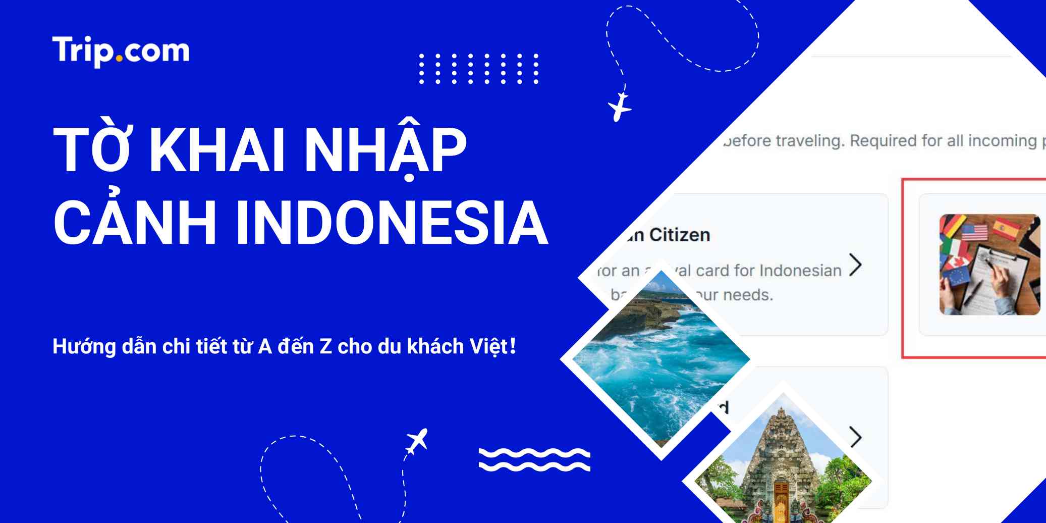 Tờ Khai Nhập Cảnh Indonesia