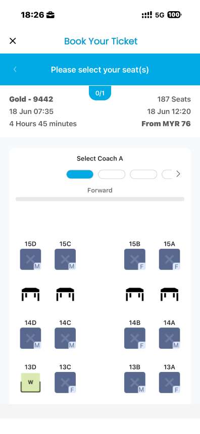 Choose your seat