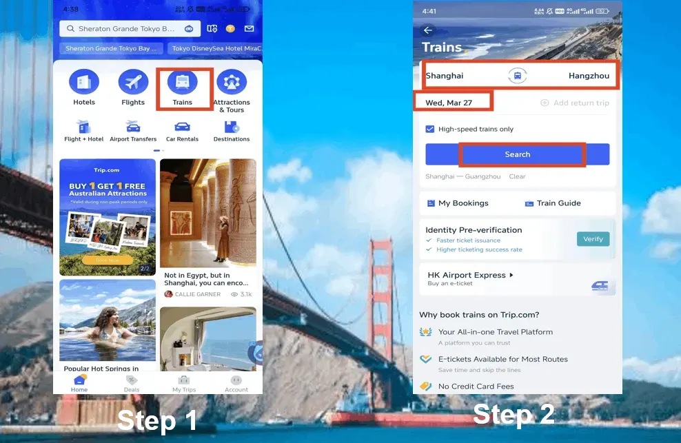 How to Book Trip.com China Train - Step by Step