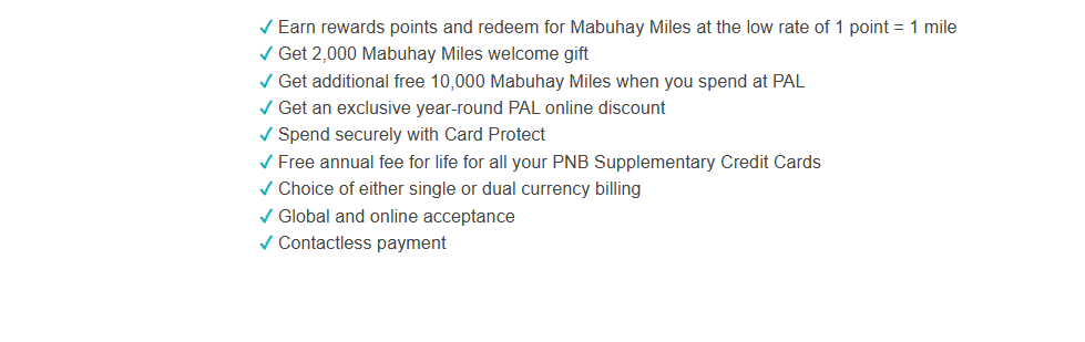 PNB-PAL Mabuhay Miles Platinum Mastercard