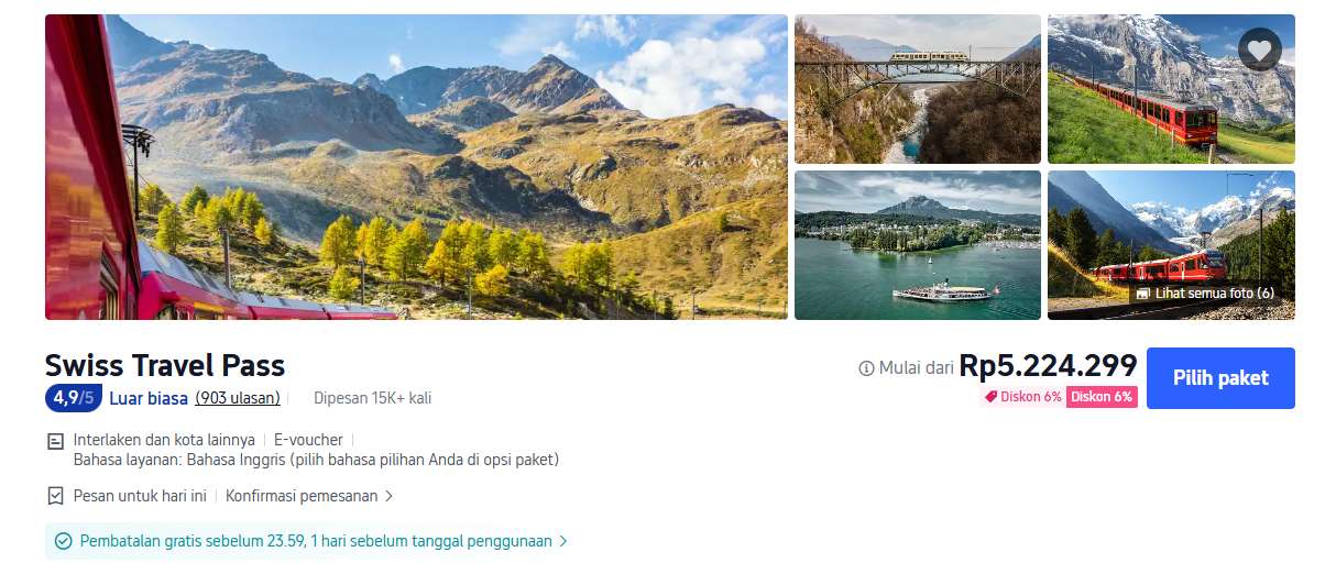 Zurich ke Lucerne dengan Swiss Travel Pass