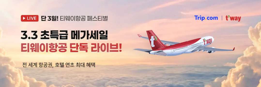 티웨이항공 라이브 특가