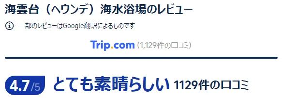 宿泊者の口コミ