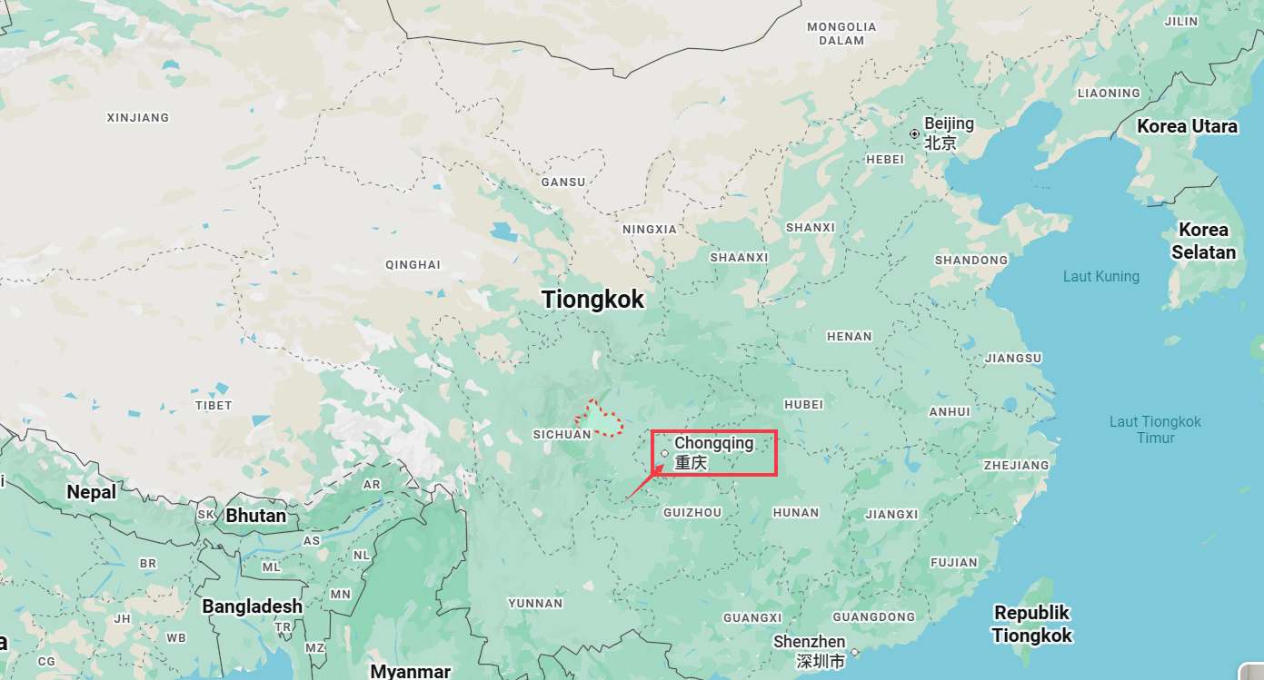lokasi Chongqing di china