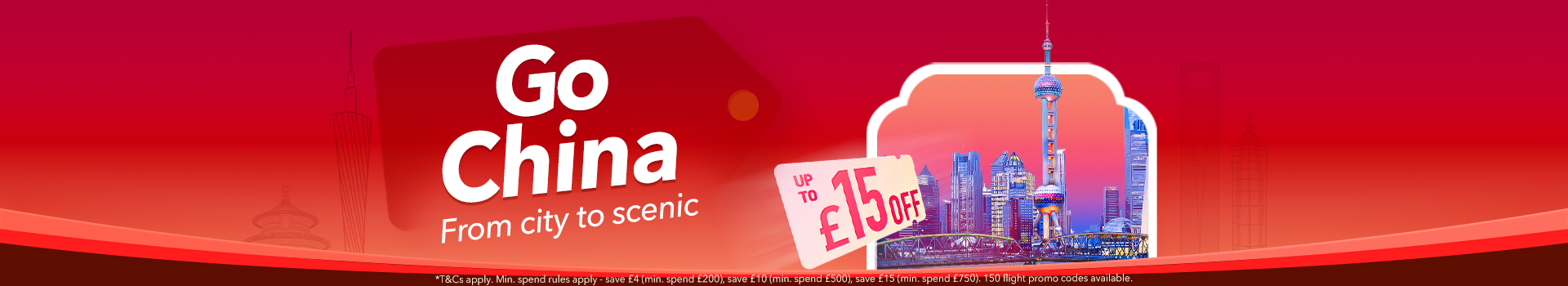Save up to £29 on China travel