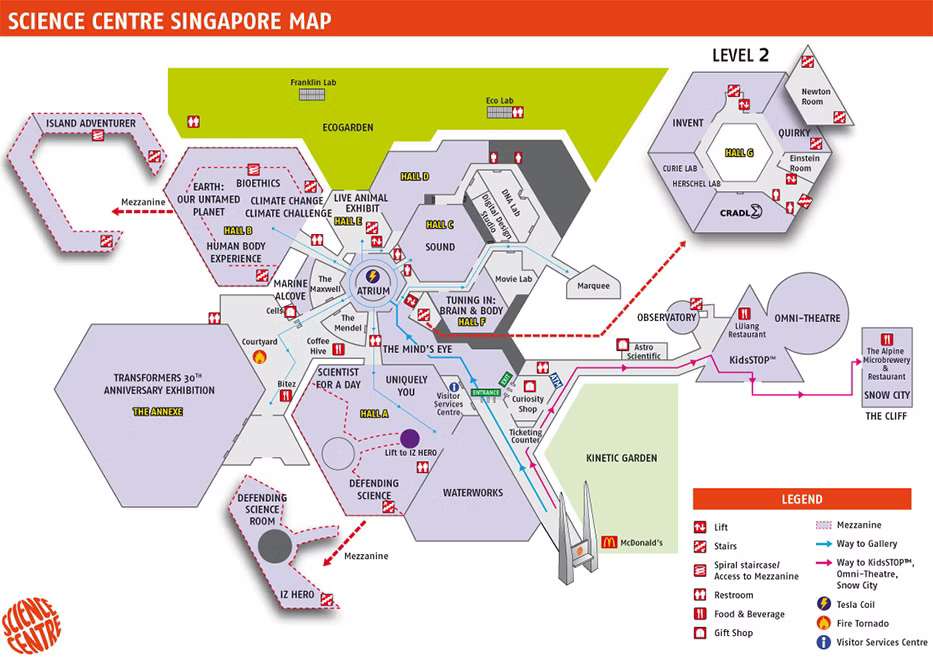 Science Centre Singapore Map & Directory
