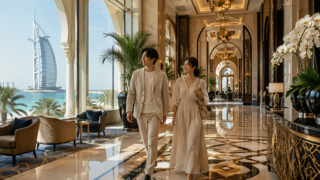 ドバイホテルの日本人カップル