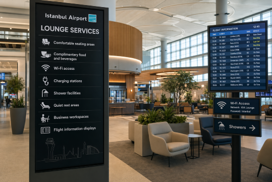 features of istanbul airport lounge