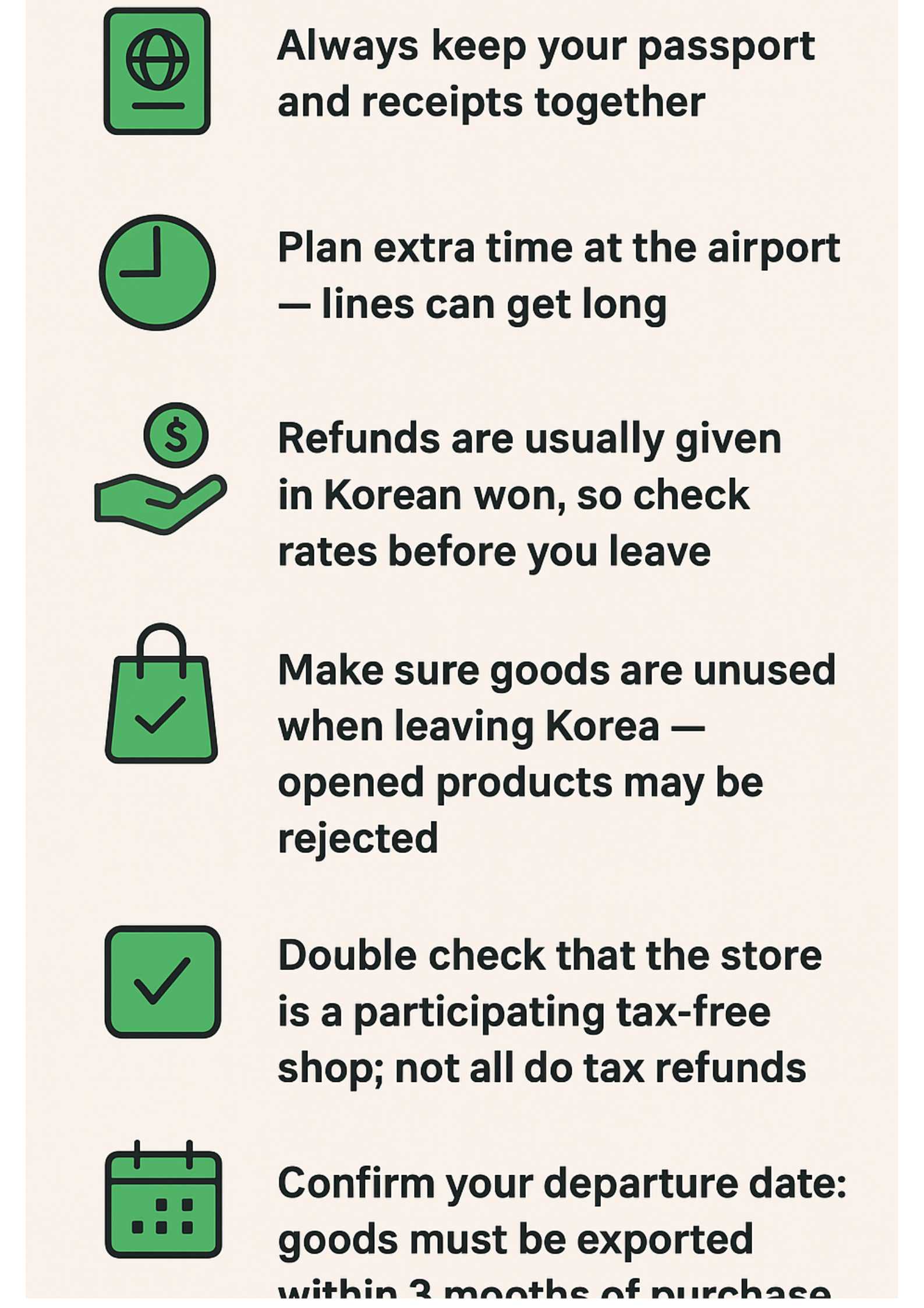 Tips for Korea Tax Refund