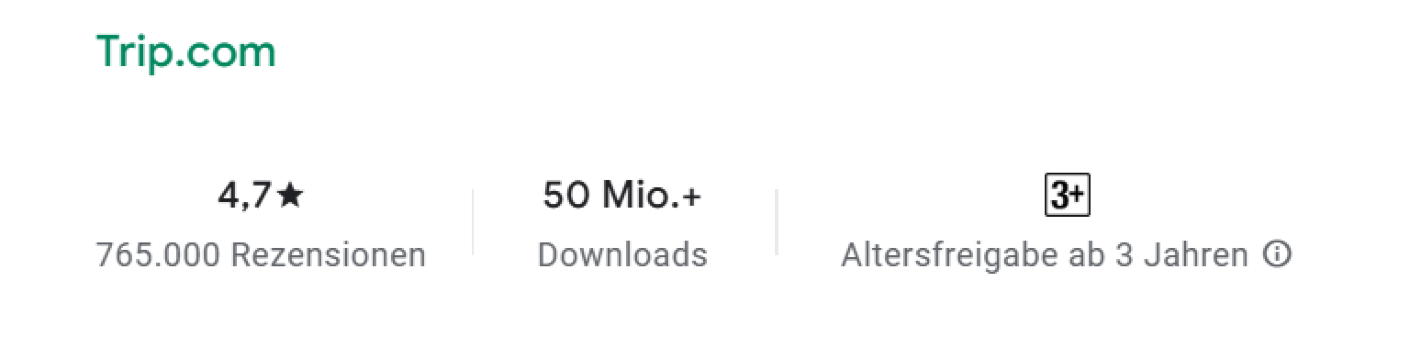 Trip.com: Google Play Bewertungen & Rezensionen
