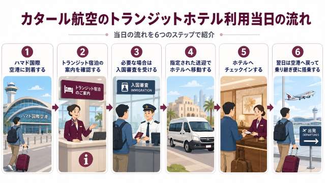 カタール空港のトランジットの利用手順