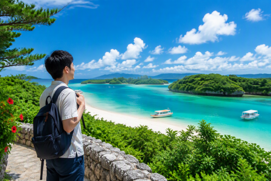 石垣島旅行の男性