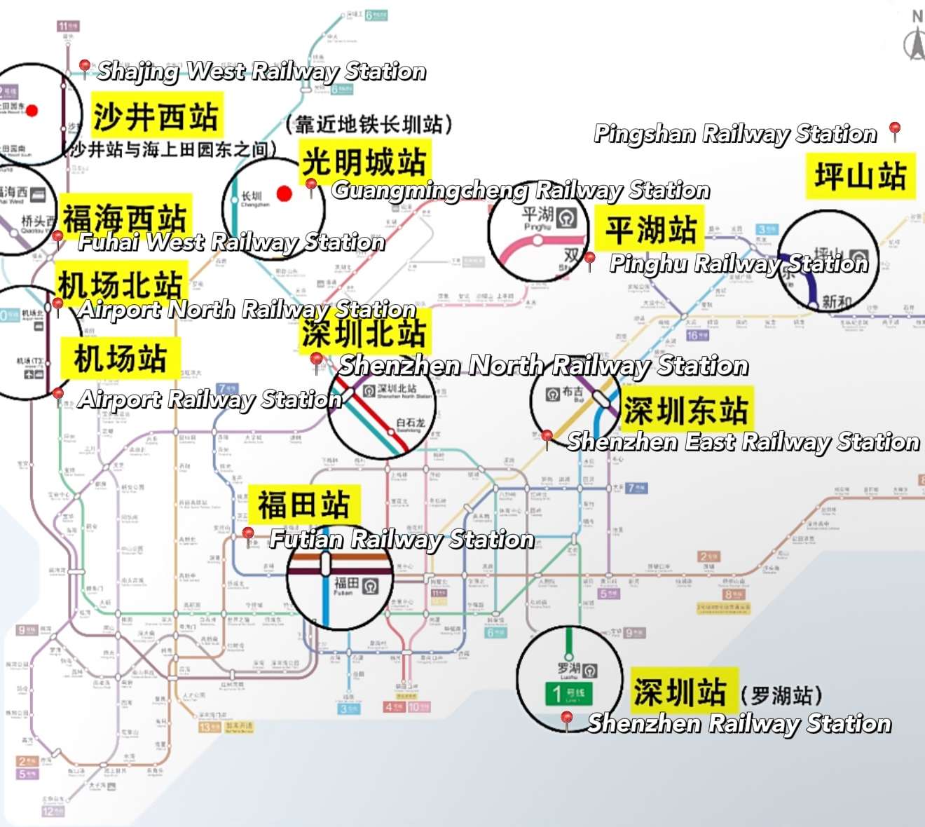 Shenzhen Train Station Map