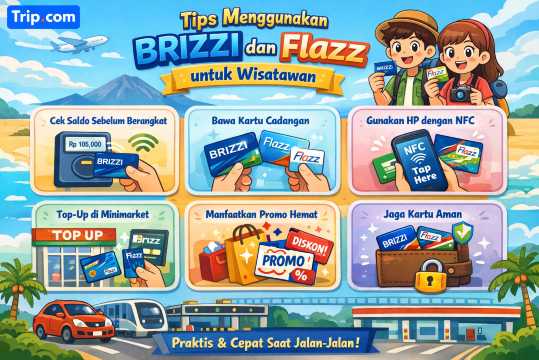 Tips Menggunakan BRIZZI dan Flazz untuk Wisatawan