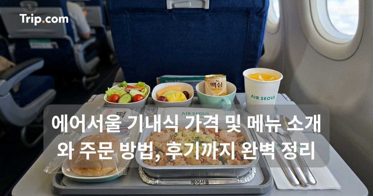 에어서울 기내식 가격 및 메뉴 소개, 주문 방법, 후기까지 | 트립닷컴