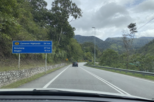 travelling ipoh to cameron highlands by car