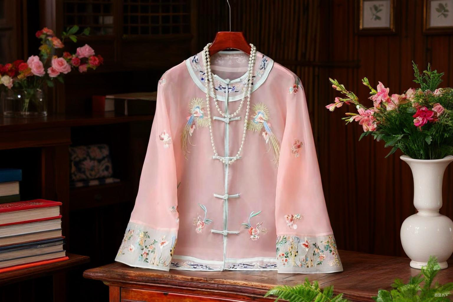 เสื้อคลุมไหมปักลายจีน