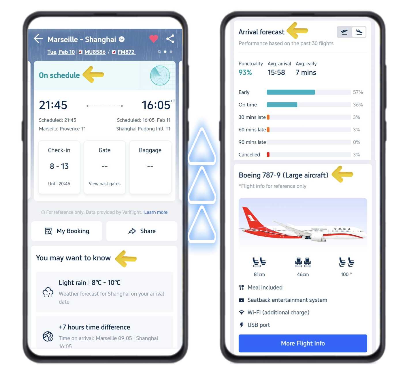 So verfolgen Sie den Flugstatus in der Trip.com App
