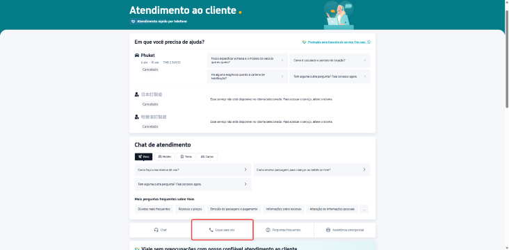 Como falar com o atendimento da Trip.com e encontrar os contatos