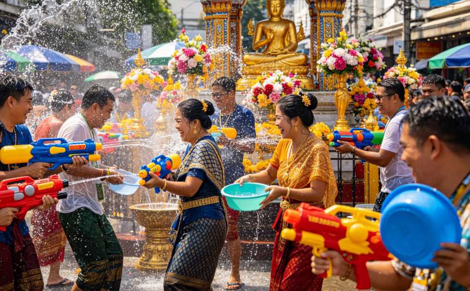 Quando acontece o Songkran?