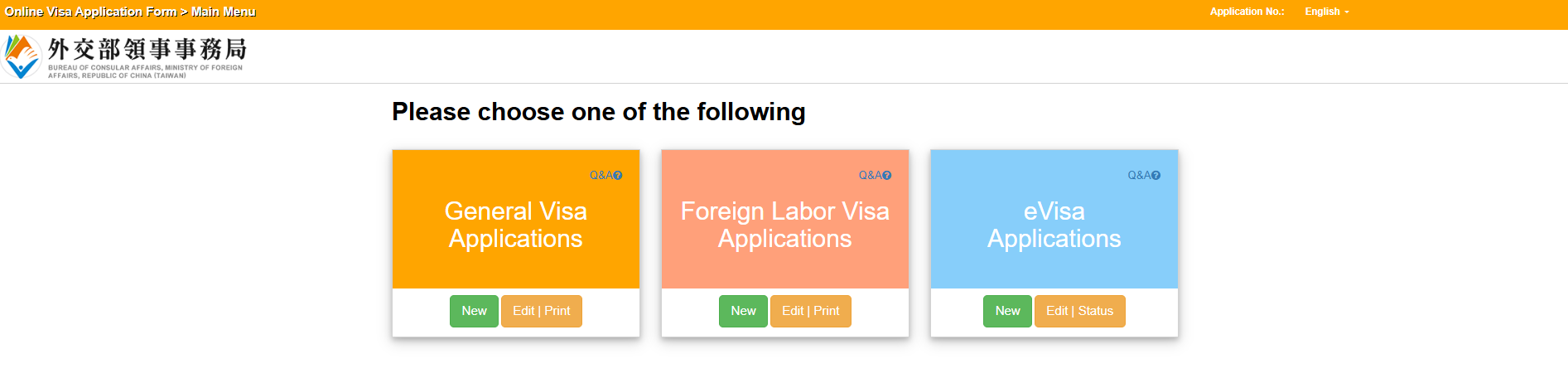 Taiwan Online Visa