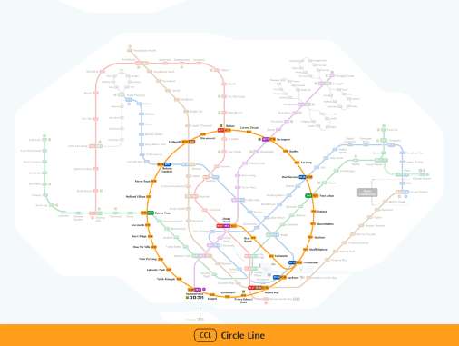 Singapore MRT Circle Line Map